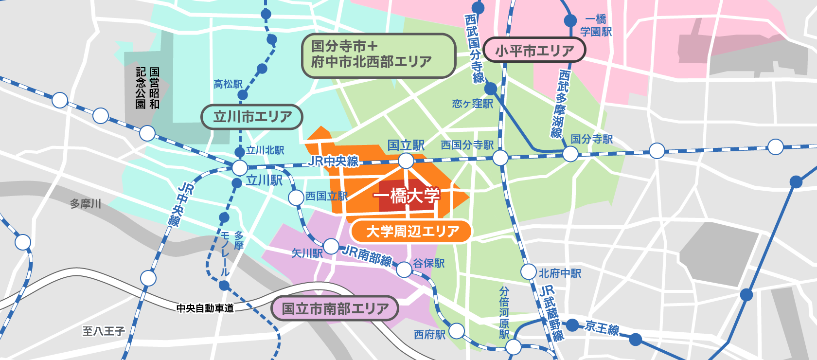 大学周辺エリア